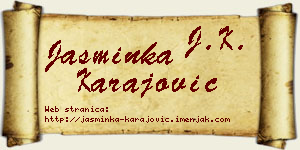 Jasminka Karajović vizit kartica